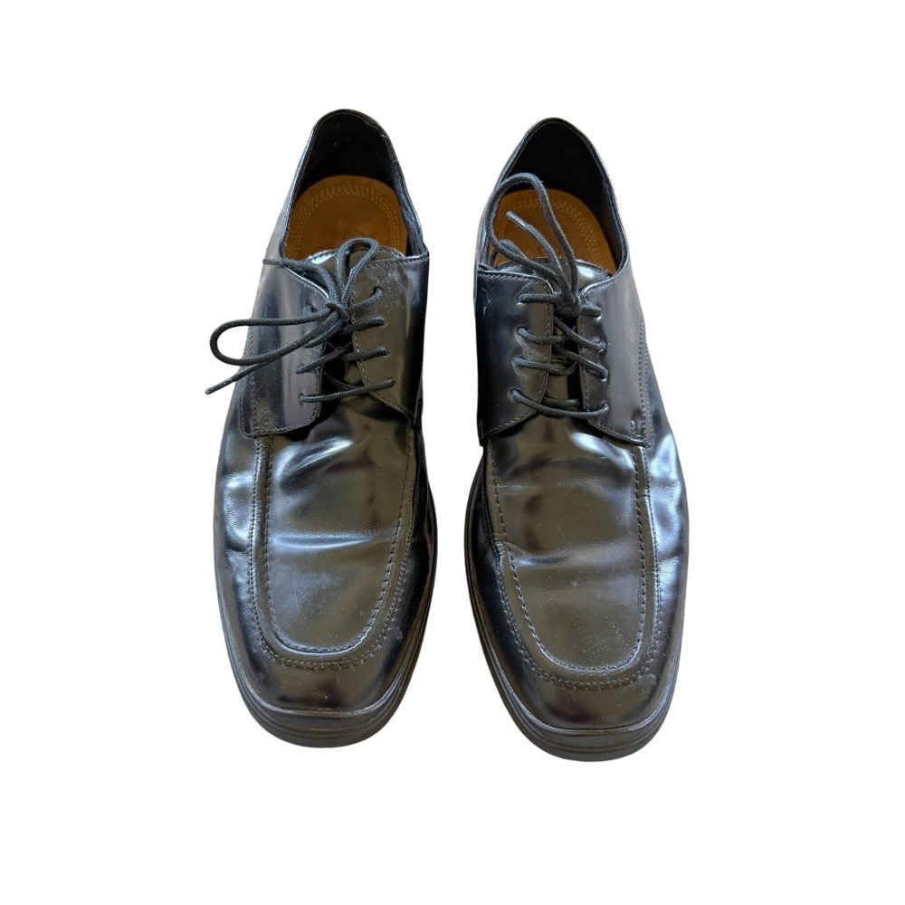 Men's Cole Haan x NikeAir Black Leather Apron Toe Dress Derby Oxfords Size 9M